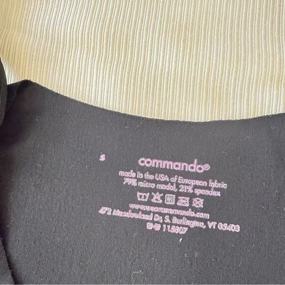 Commando Womens Tank Top Black Stretchy Light Lounge Small S - Picture 2 of 2